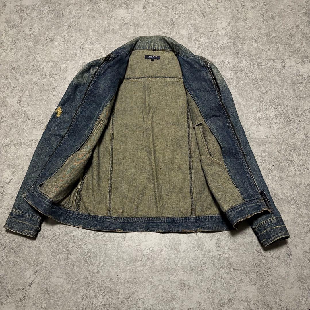 archive デニムジャケット　L グランジ　ダメージ加工　お兄系　トレンド