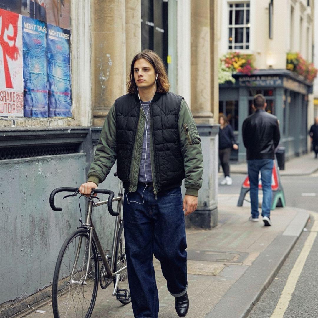 90s USA製 Walls ウォールズ キルティング ベスト ブラック