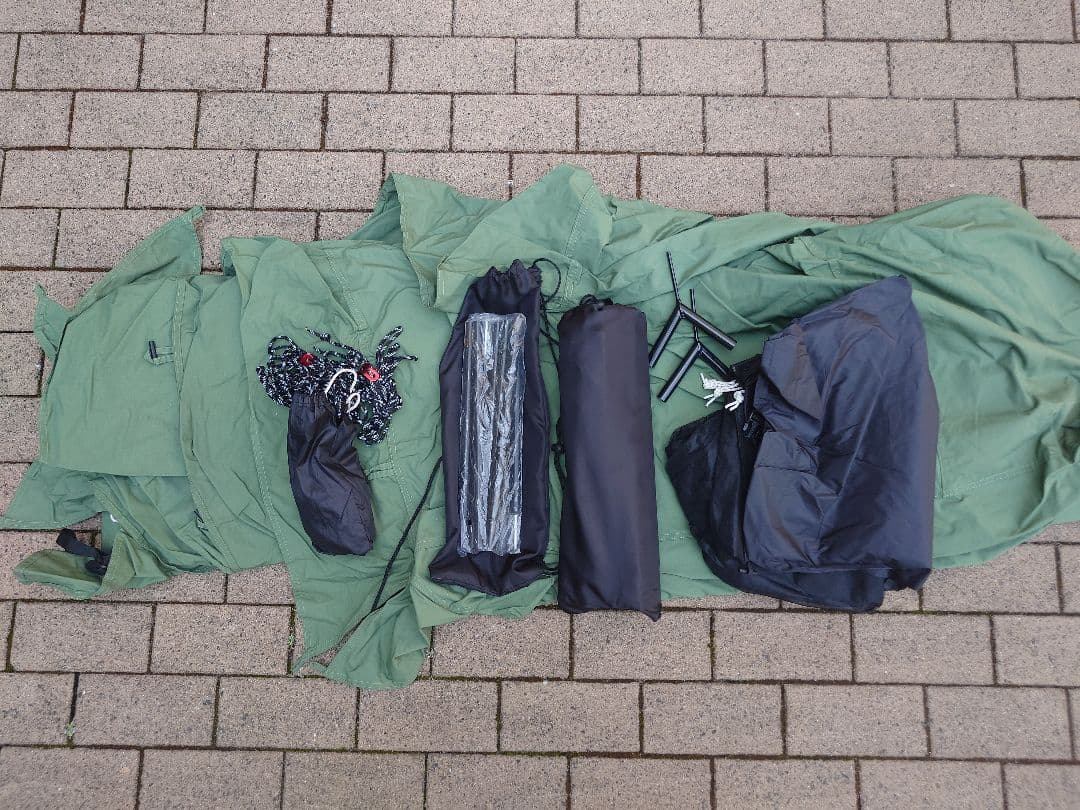 8tail パップテント グリーン 二股ポール付き