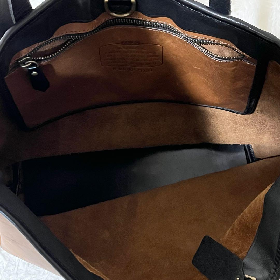 COACH コーチ　トートバッグ 肩掛け A4可 大容量 オールレザー