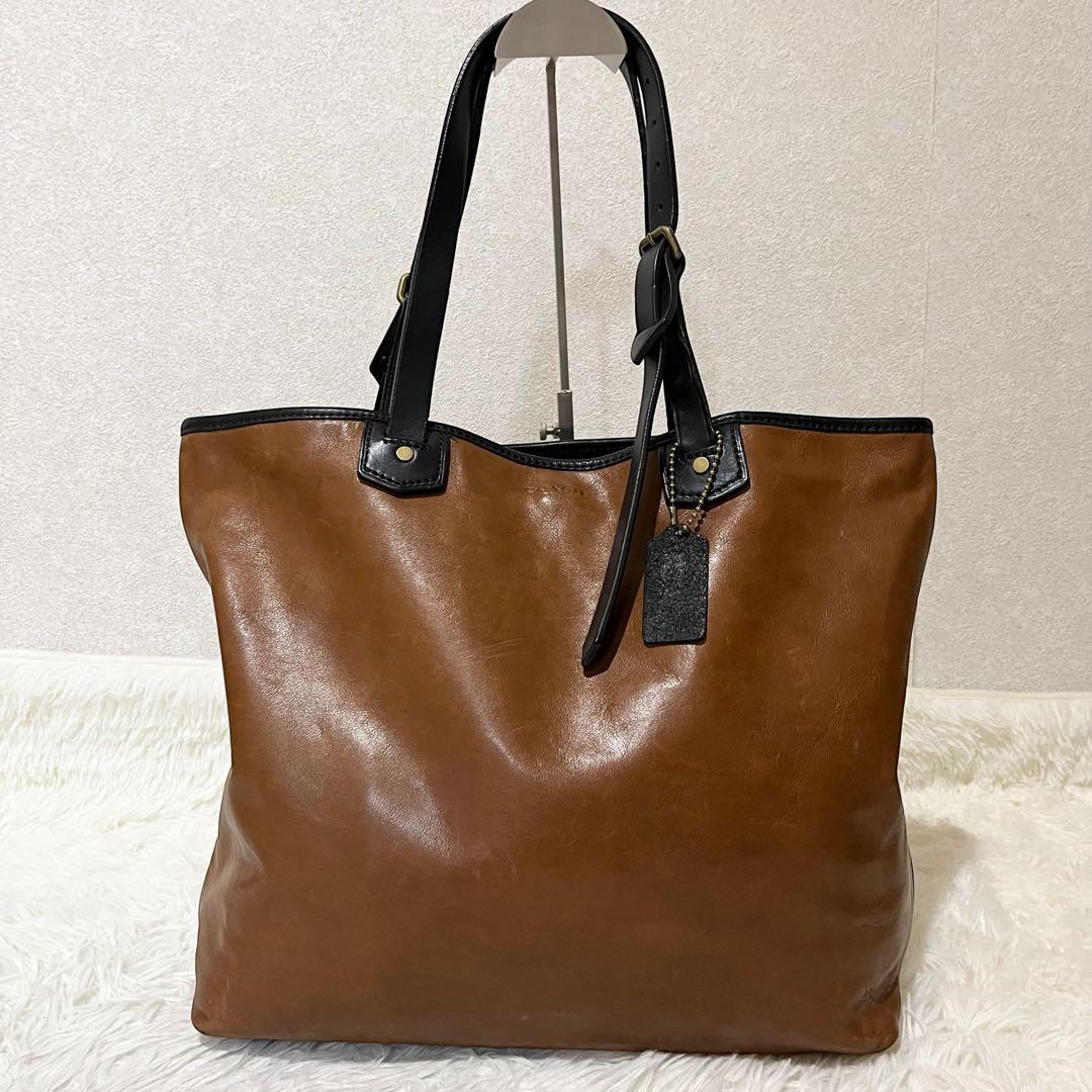 COACH コーチ　トートバッグ 肩掛け A4可 大容量 オールレザー