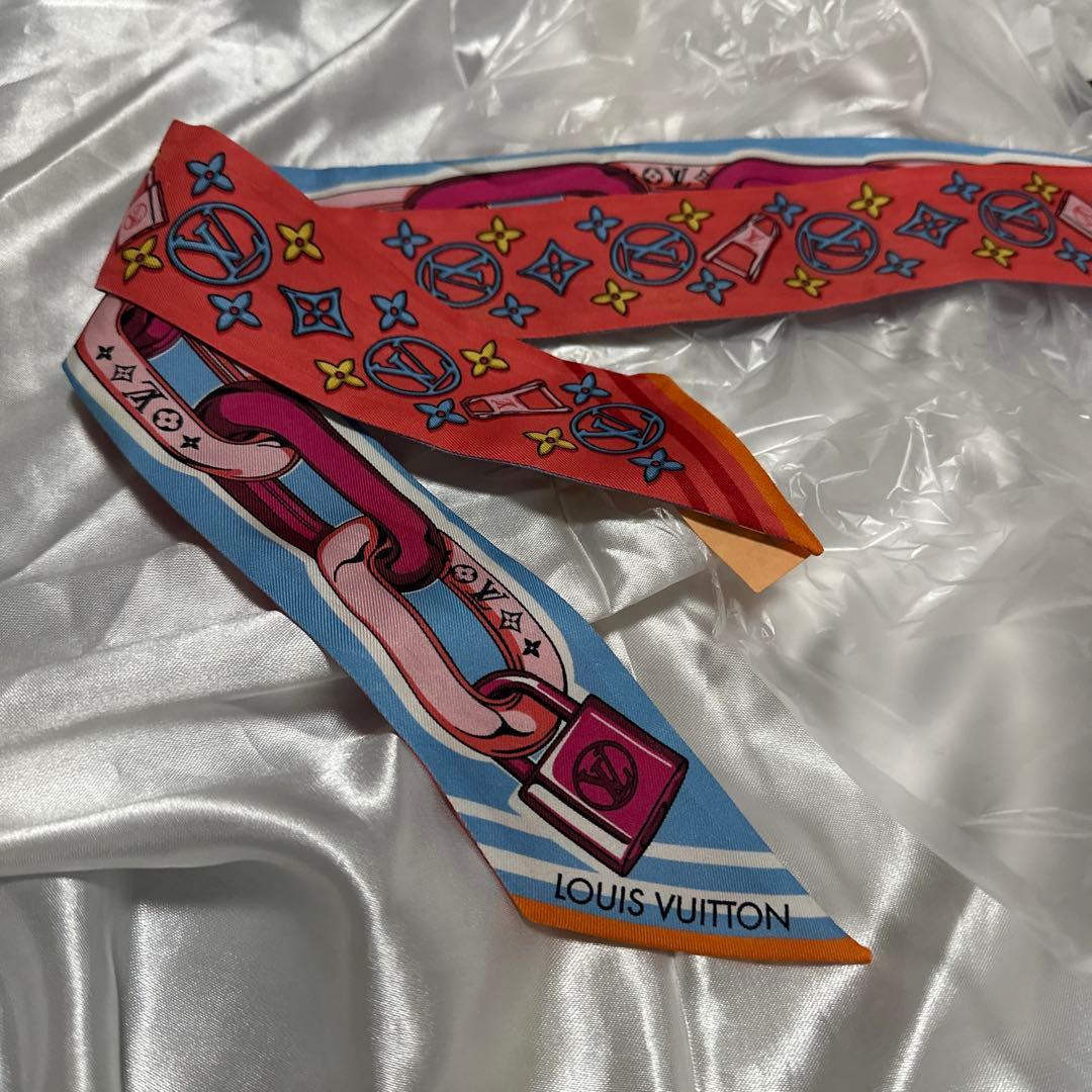 LOUIS VUITTON ビジュエルド シルクスカーフ M77693 美品