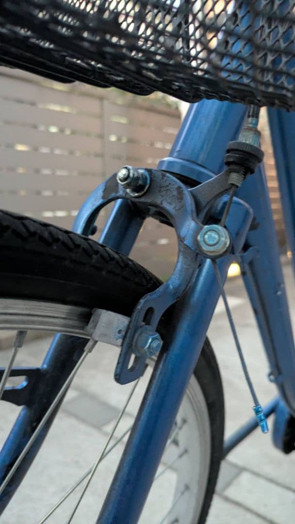 改チャリ　青色　カゴつき(要望あれば外します)　関東引き取り限定