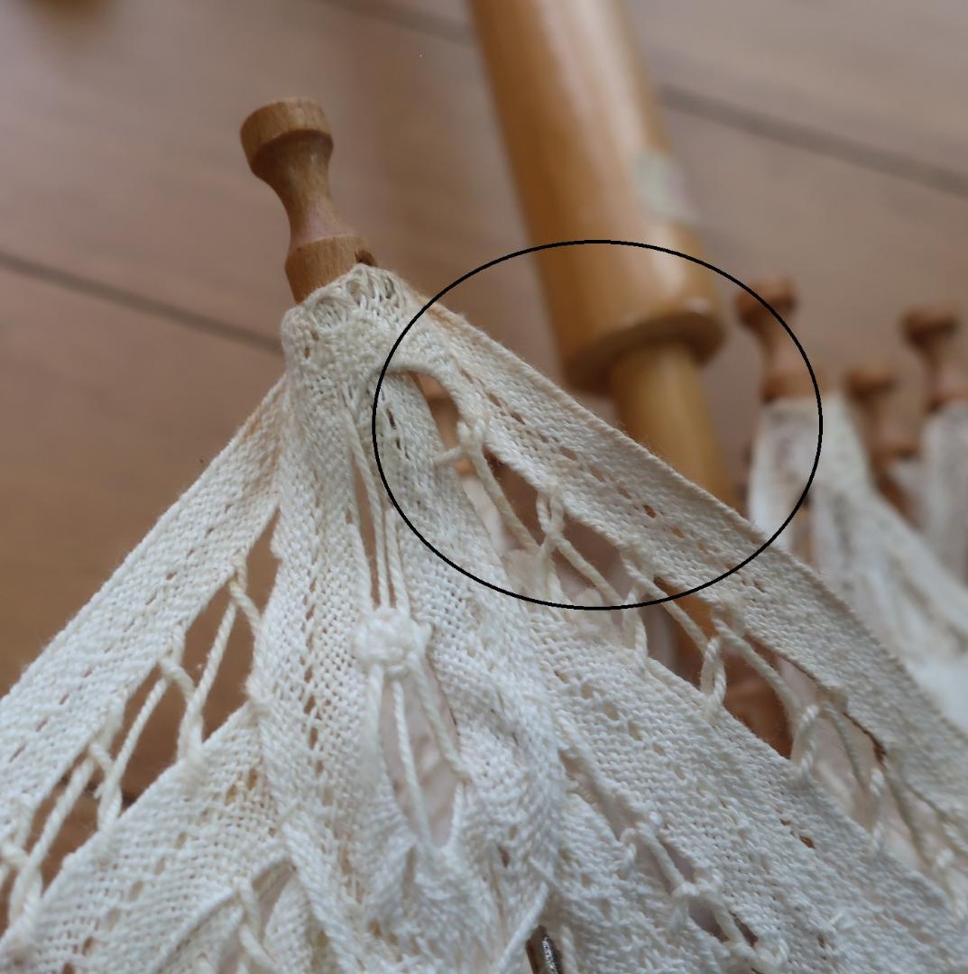 アイボリーバテンレース日傘　花モチーフ　アンティークな雰囲気　洋服にも和服にも