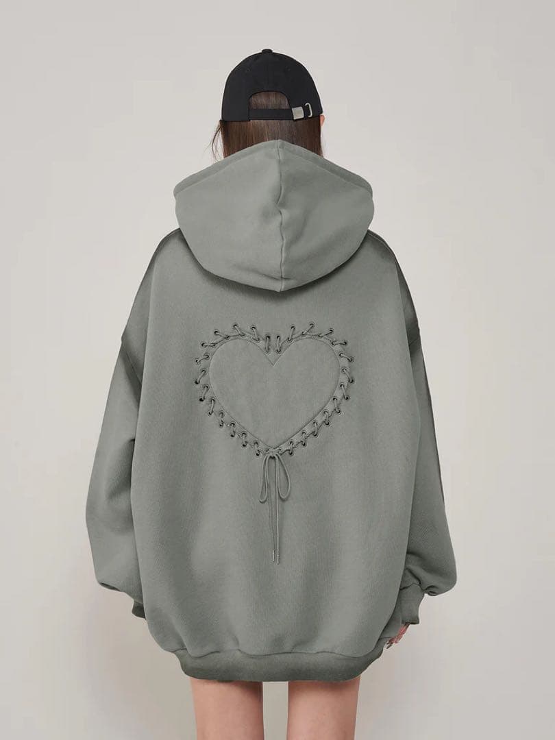 Darich スプレーレースアップフーディー FREE KHAカーキ