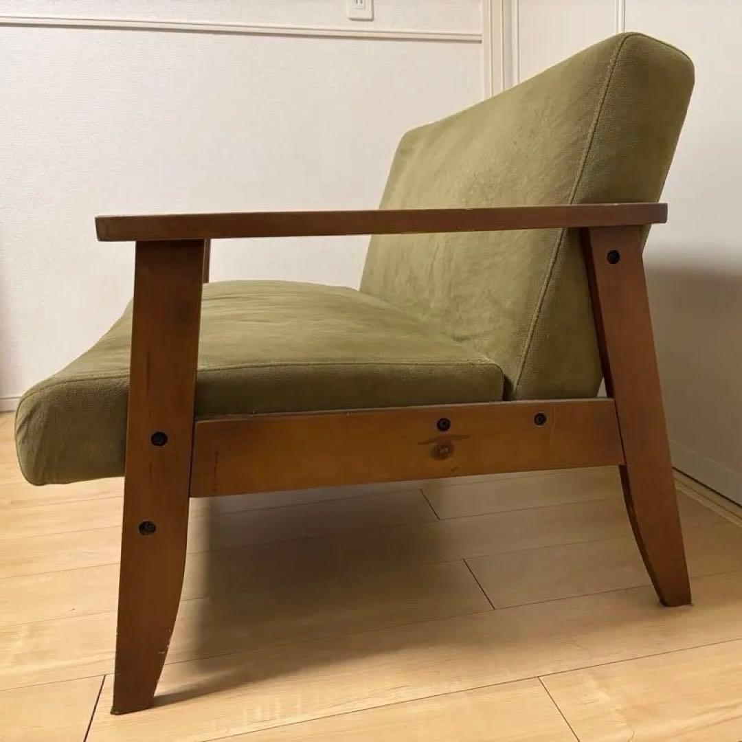 2人掛けソファ グリーン 引き取りは3500円