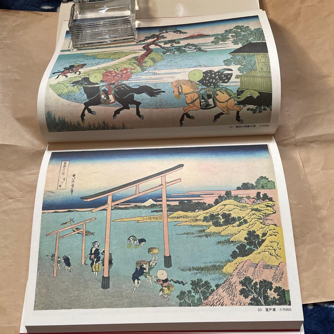 東海道五拾三次、木曽街道六十九次、富嶽三十六景の3冊。集英社の浮世絵大系シリーズ