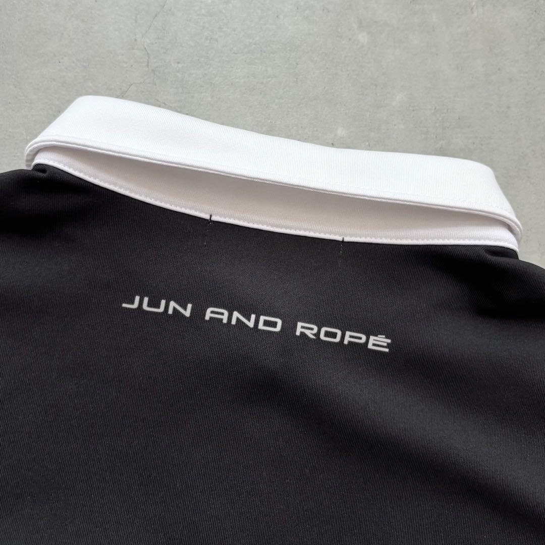 【美品】Jun&Ropé ジュンアンドロペ バイカラー ノースリーブポロシャツ