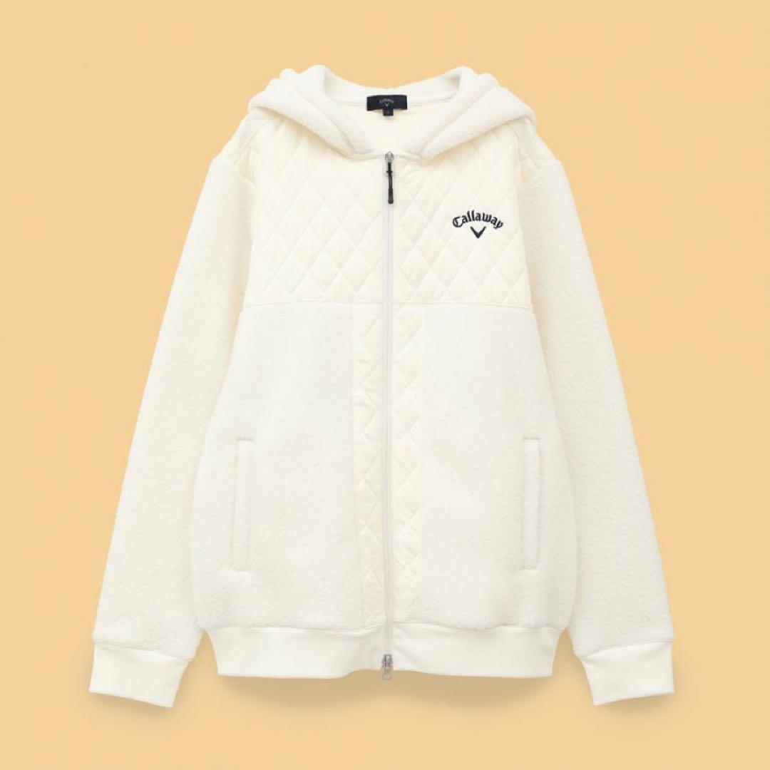 XLサイズ キャロウェイ シェルパフリース＆キルトジャカードパーカー