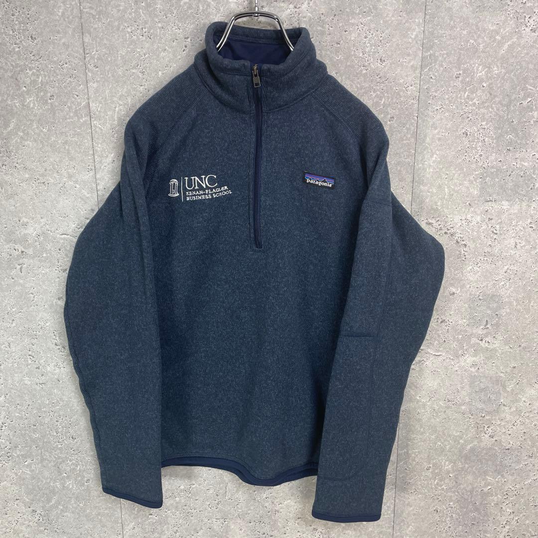 パタゴニア　ベターセーター　ハーフジップ　刺繍ロゴ　古着　M