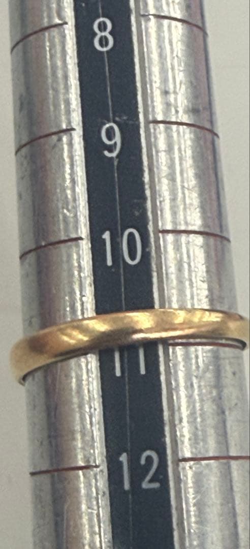 リング　11号　K18 総重量1.2g 歪み有　刻印潰れ有