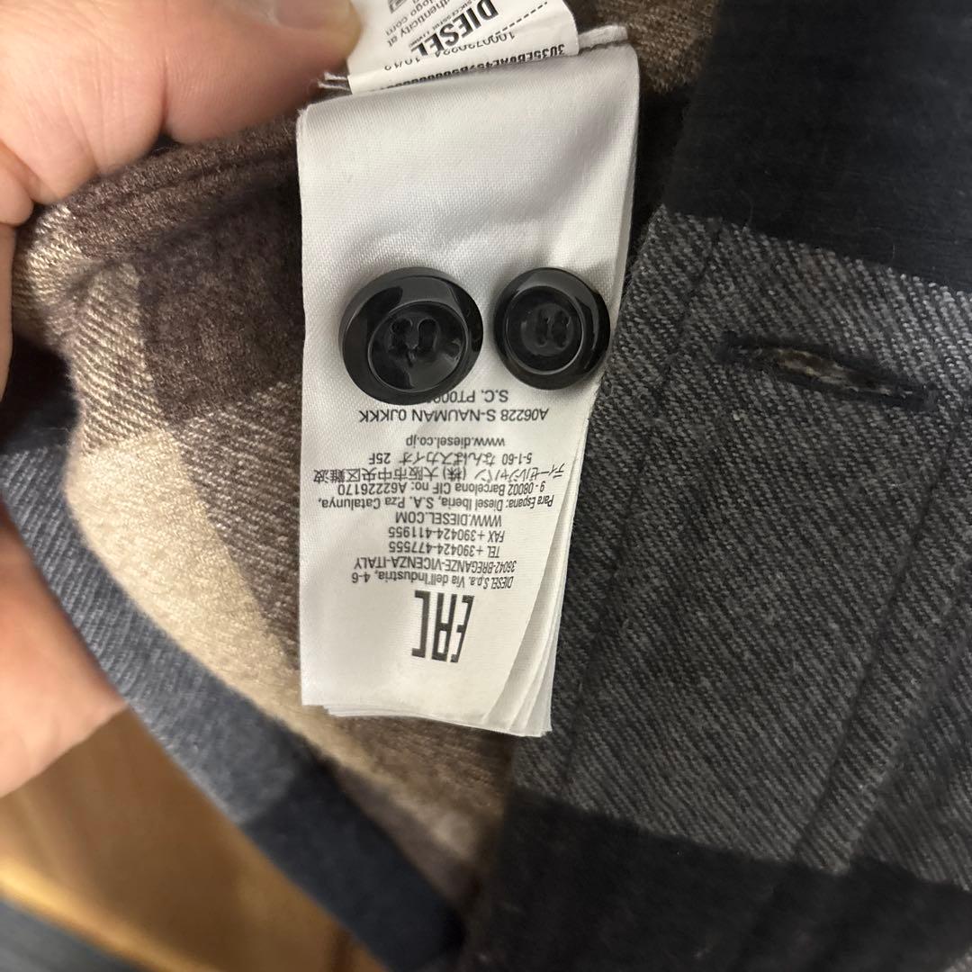 正規品ディーゼル　S-NAUMAN ネルシャツジャケット　サイズXL