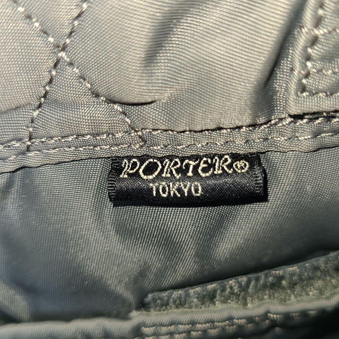 【PORTER】CREAM トートバッグ　カーキ　グリーン　ナイロン　ポーチ付き