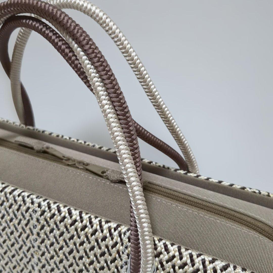 和装バック　利休バッグ　横長の型　小田巻付き　バッグ　組織り　衿秀　和想庵