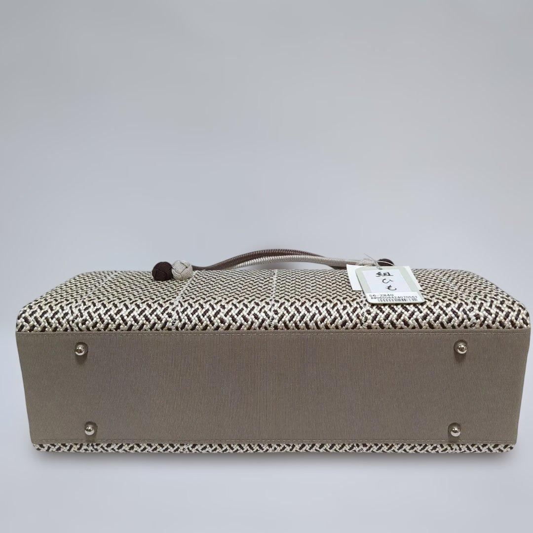 和装バック　利休バッグ　横長の型　小田巻付き　バッグ　組織り　衿秀　和想庵