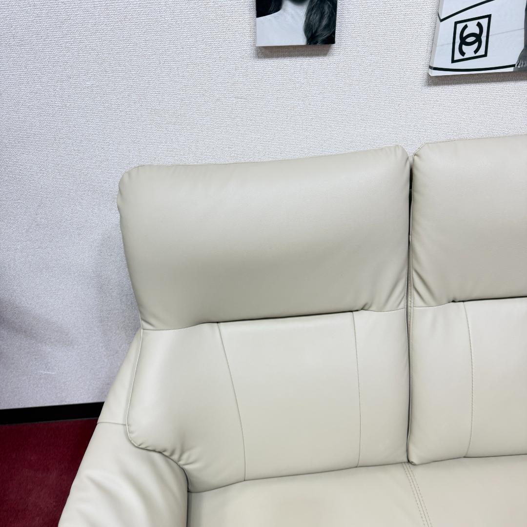 東京23区送料無料　ニトリ 2人用ソファ 革張りソファ　コウティNシールド