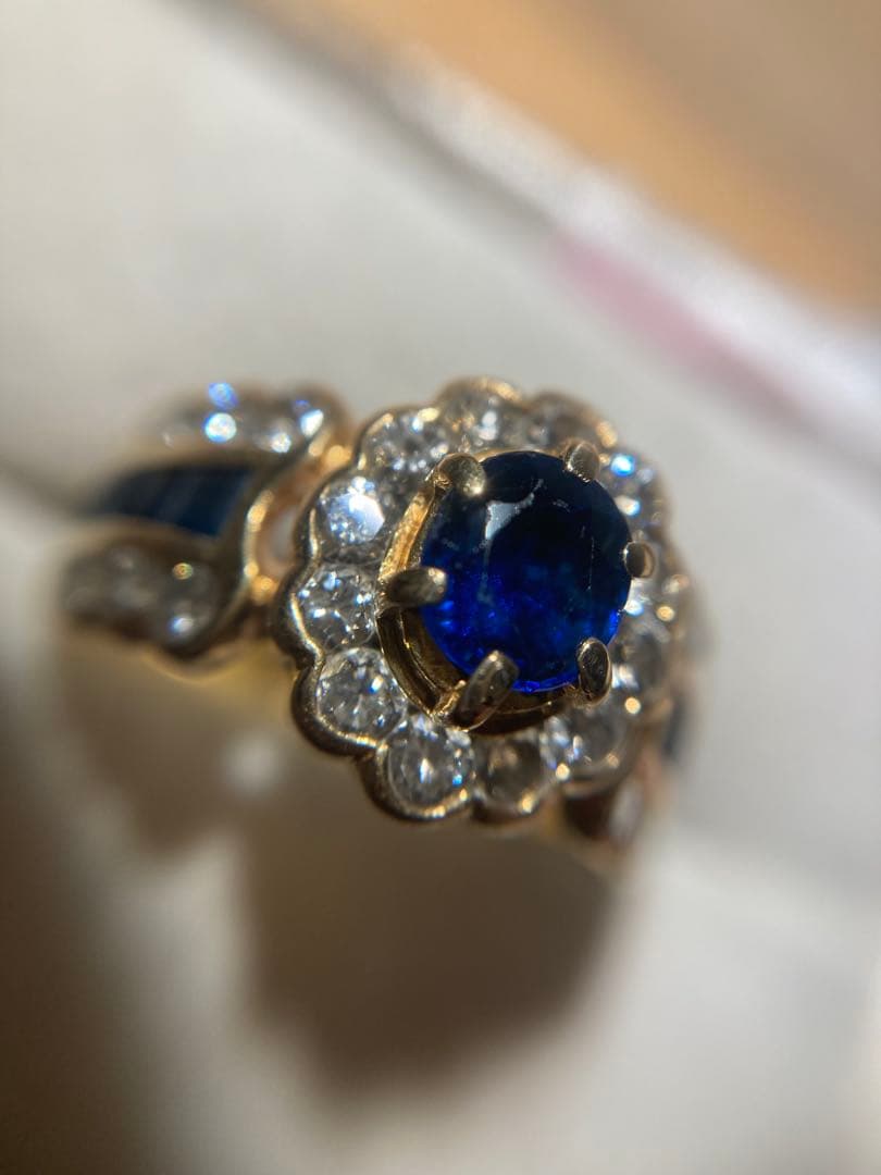 k18 サファイアリング　#12