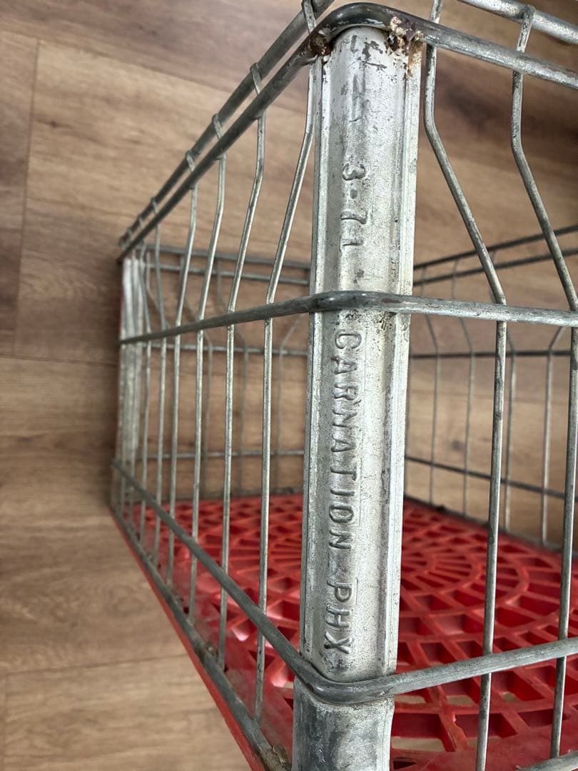 ヴィンテージ ワイヤークレート ミルククレート　ギアボックス