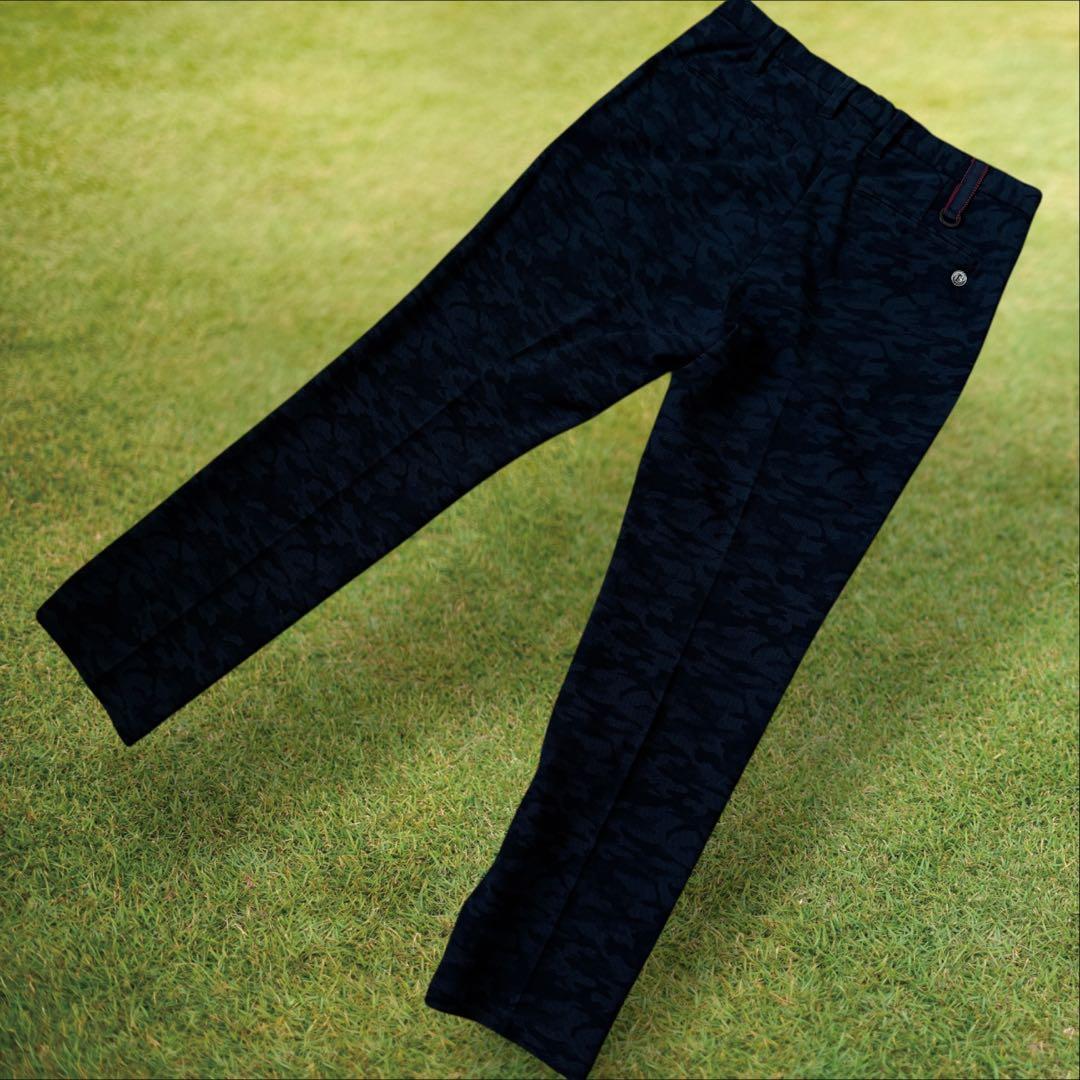 ブリーフィングゴルフ　パンツ　黒　濃紺　迷彩柄　S〜M相当　カモ柄　ブラック　紺