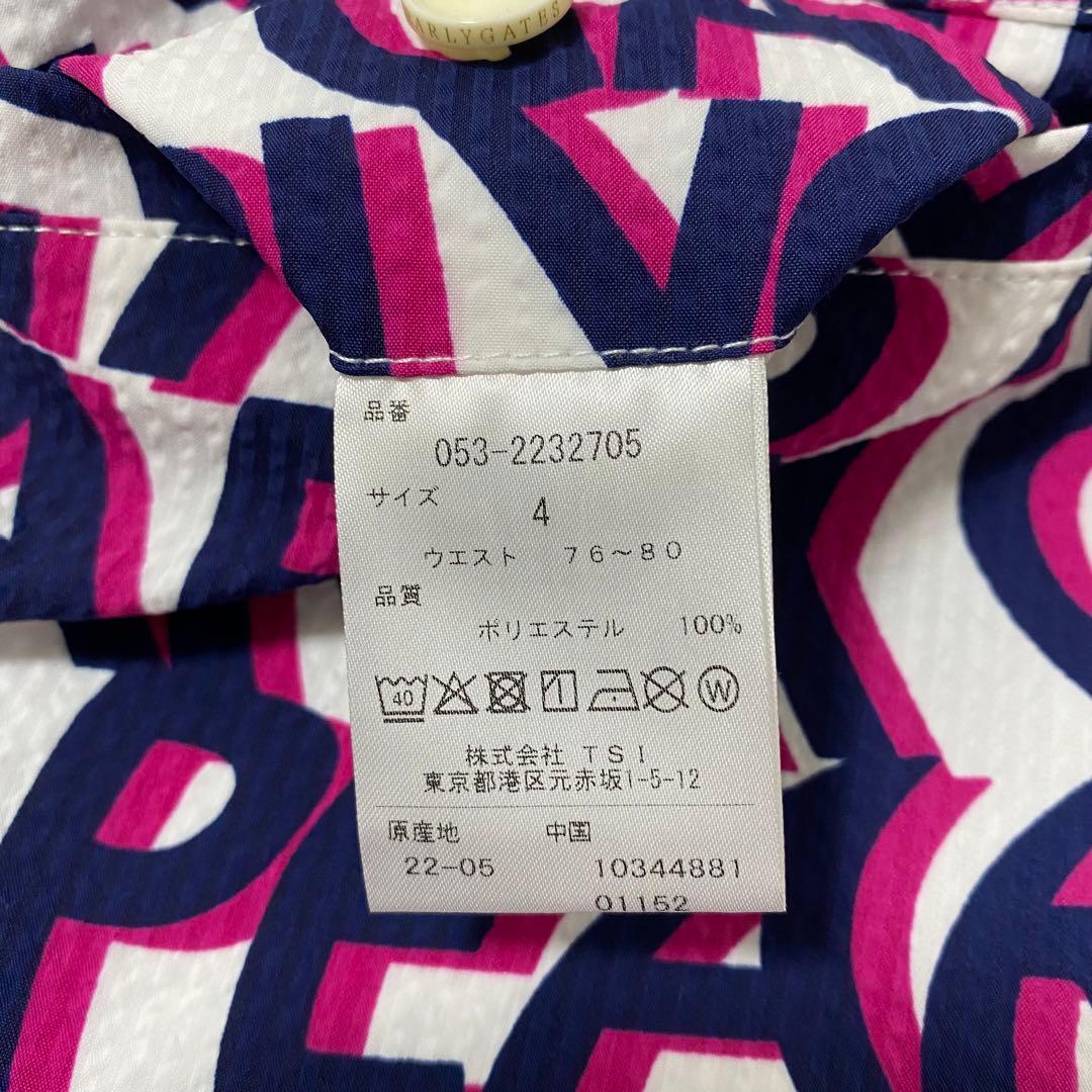 【新品】パーリーゲイツ　ショートパンツ　ハーフパンツ　Mサイズ　ピンク　英字総柄