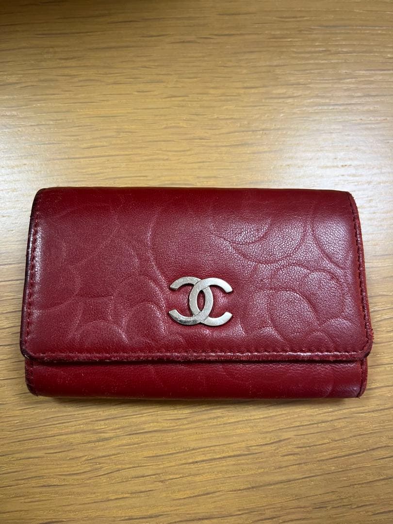 CHANEL シャネル ワインレッド レザーキーケース