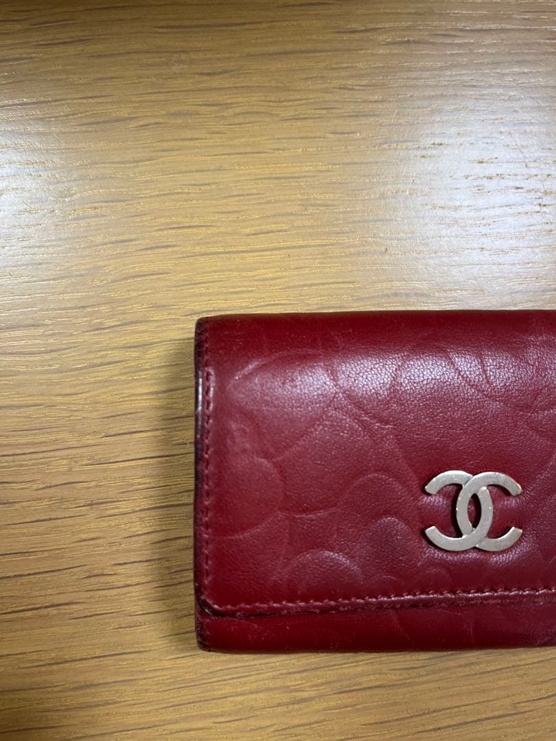 CHANEL シャネル ワインレッド レザーキーケース