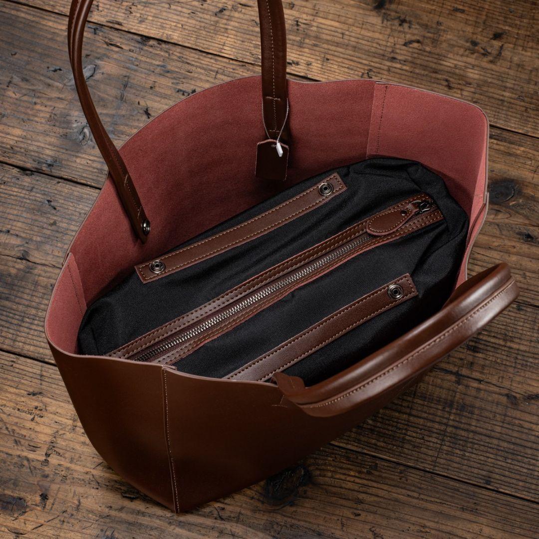 メンズ トートバッグ 本革 A4サイズ ダークブラウン 焦げ茶色