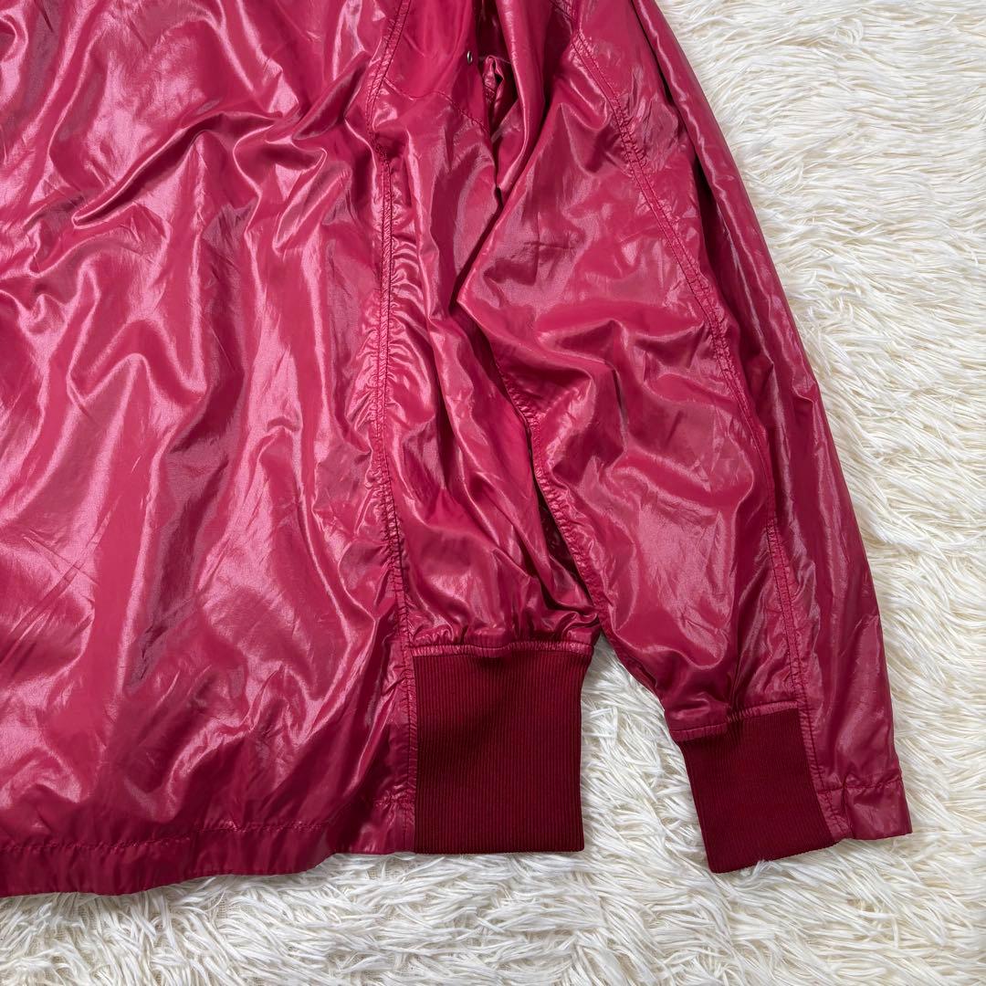 パーリーゲイツ ナイロンプルオーバー ロゴ ハーフジップ 赤 XL相当