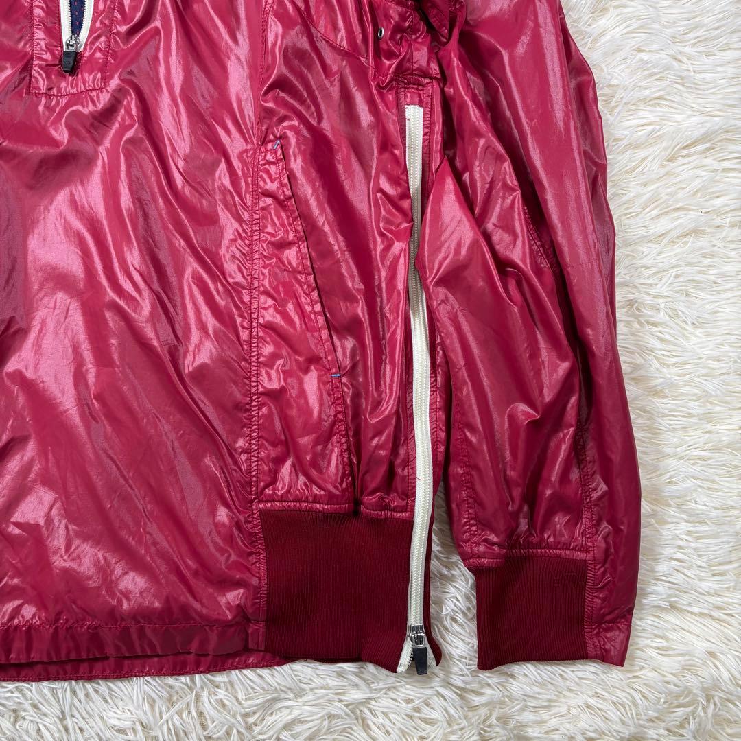 パーリーゲイツ ナイロンプルオーバー ロゴ ハーフジップ 赤 XL相当