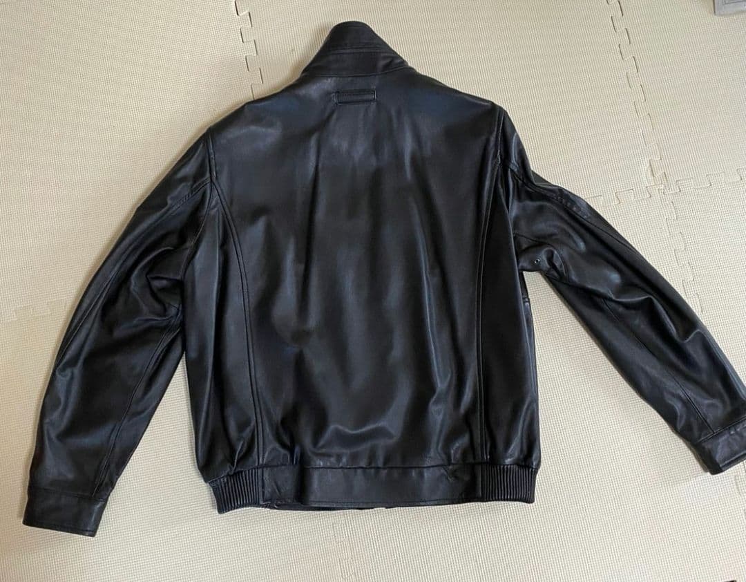 BALMAIN 羊革 ラムレザー ブルゾン ジャケット 黒 メンズLL