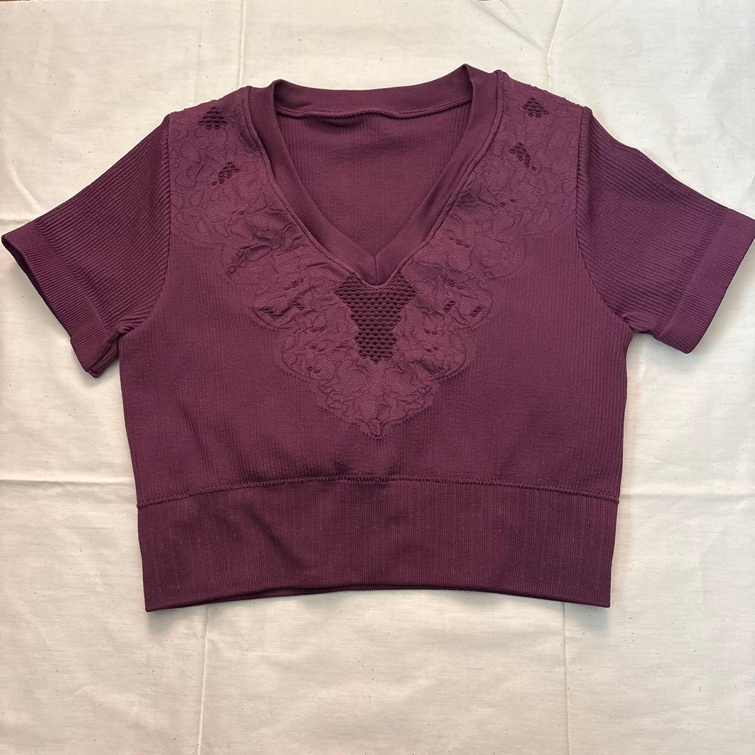 【SUKALA】アクティブデイジートップス ワイン　L