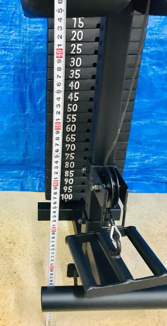 パワーテック社ハーフラック(WB-HR19)専用　ラットロー 奥柱・スタック式