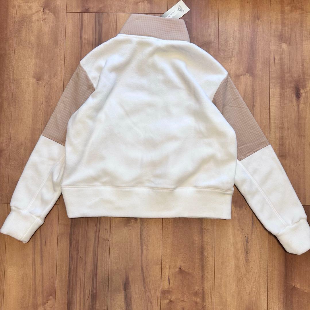 クロップド丈　フリース　ダンボールニット　スカート　セットアップ　ベージュ　春秋