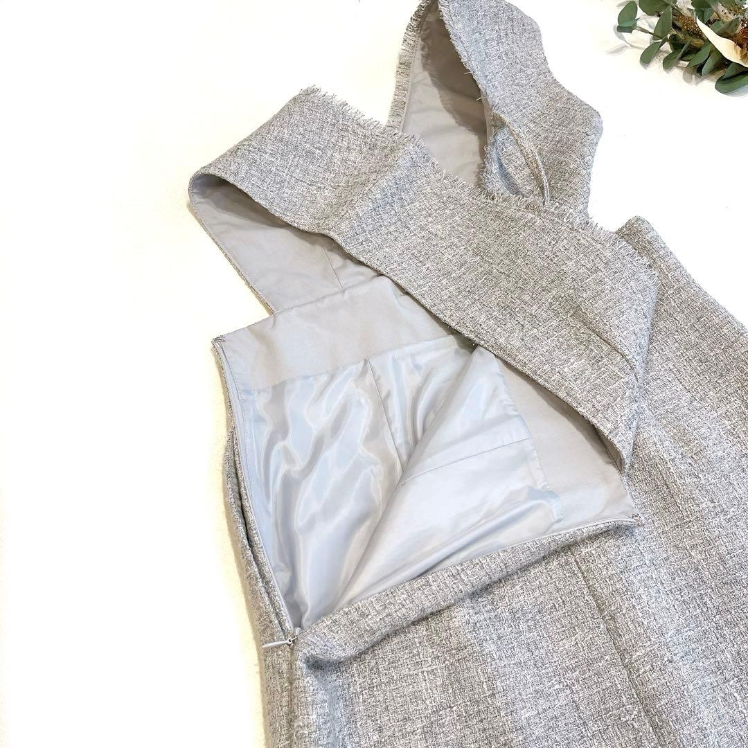 Apuweiser-riche ラップツイードジャンスカ　1 ライトグレー　美品