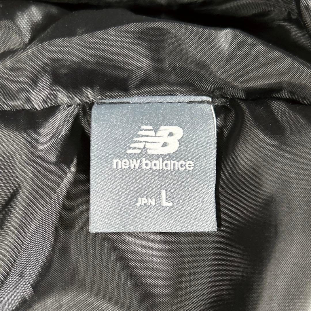 【ウォッシャブル】　ニューバランス　ベンチコート　ロング　ダウン ブラック　L