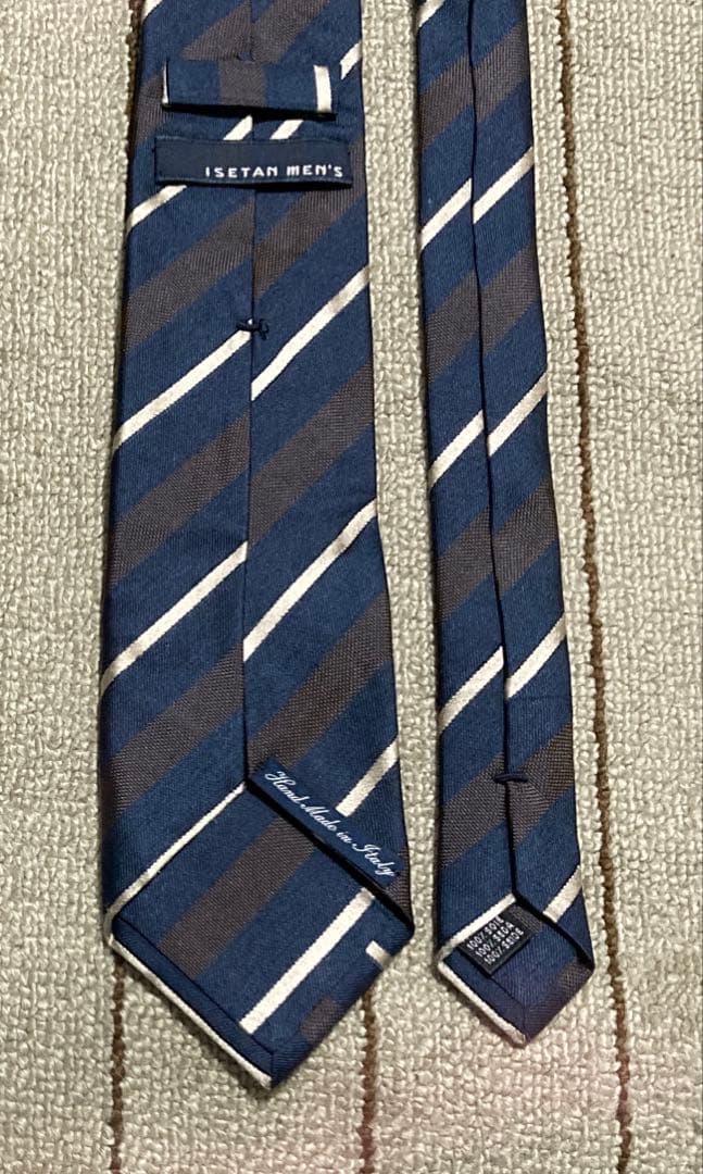 極上　ISETANMEN'Sハンドメイドセッテピエゲ　ネクタイ