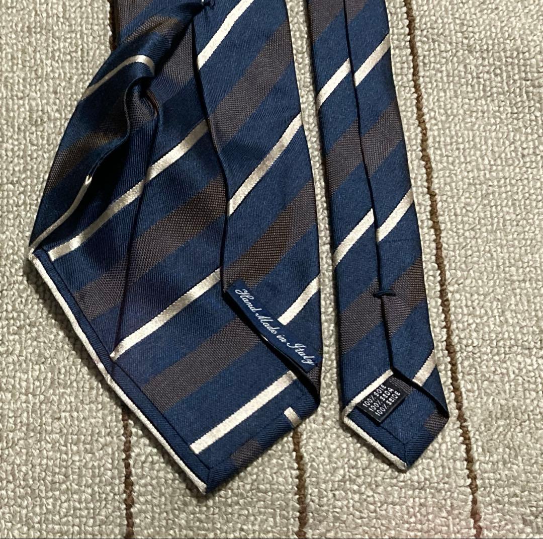 極上　ISETANMEN'Sハンドメイドセッテピエゲ　ネクタイ