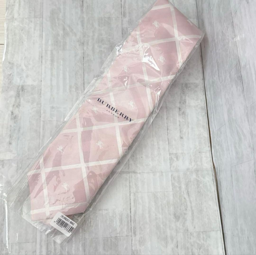 【新品・未使用品】BURBERRY☆ネクタイ☆ピンク