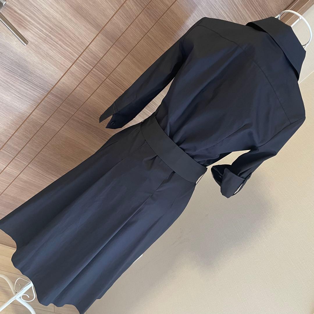 美品☆M PREMIER ☆シャツワンピース☆Mプル　☆ネイビー☆36