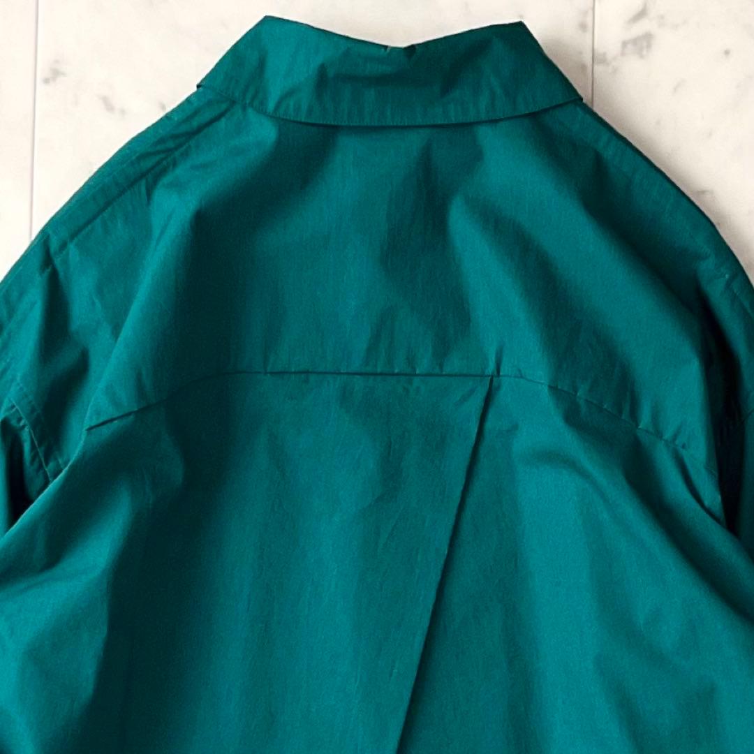 美品＊マディソンブルー バックタックシャツワンピース サイズ00 グリーン系 綿
