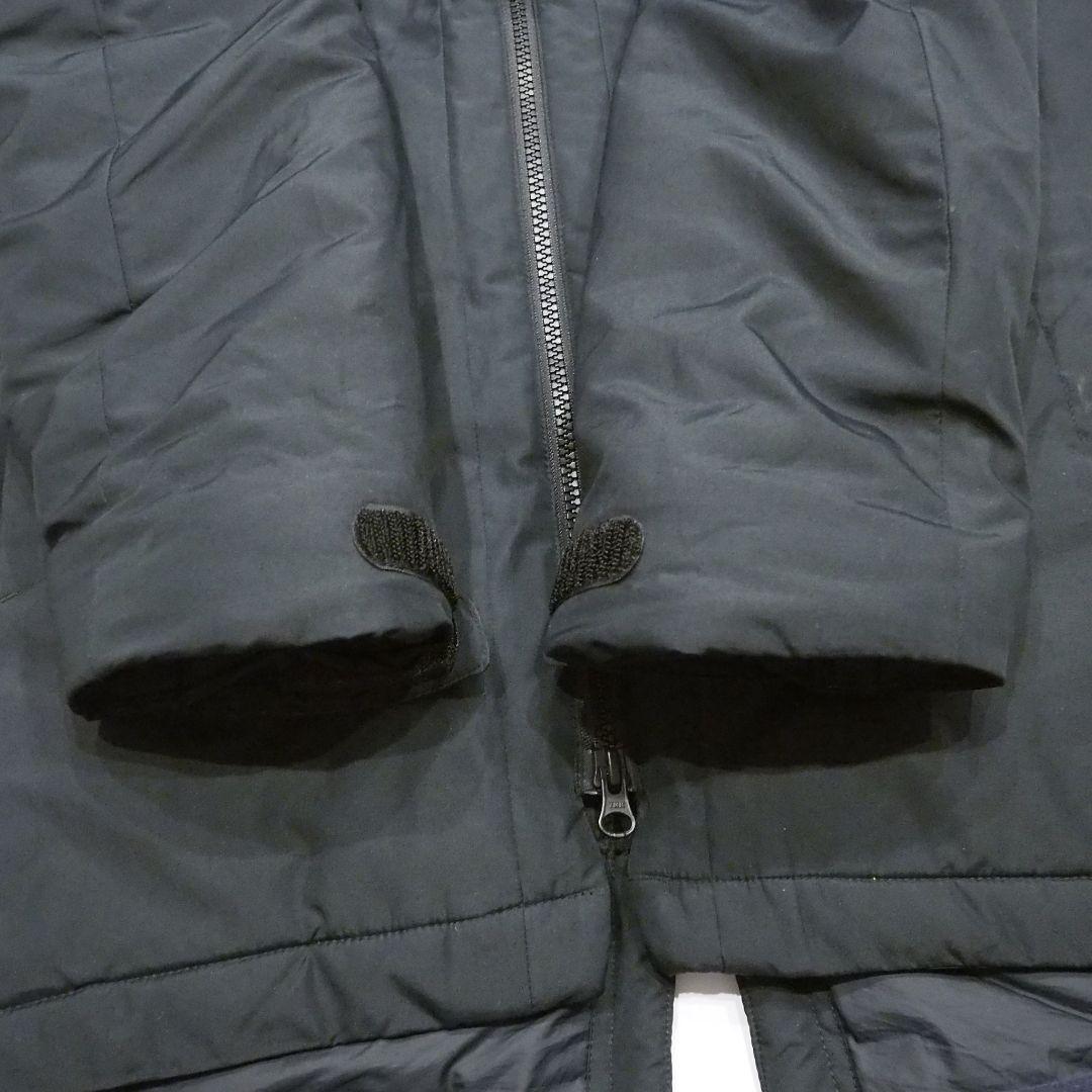 【良品】NIKE ベンチコート フード付き ワンポイントロゴ ブラック Мサイズ