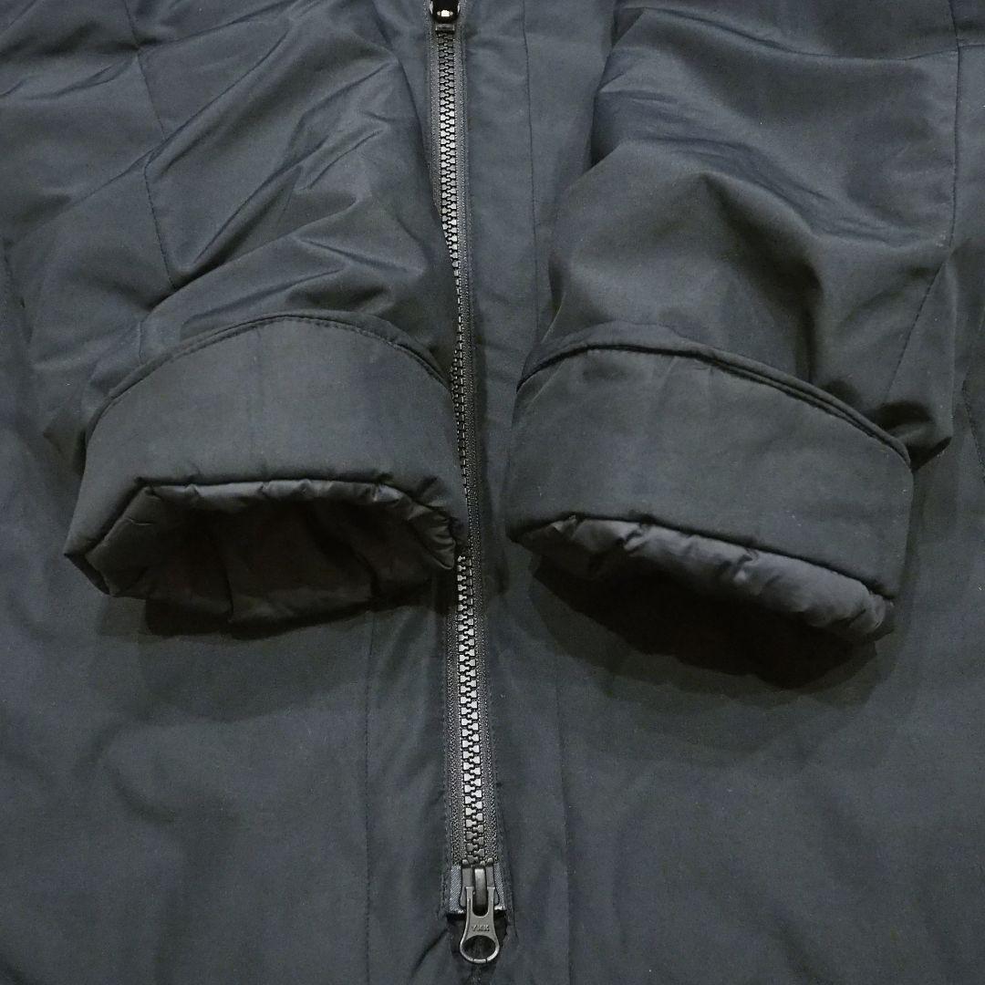 【良品】NIKE ベンチコート フード付き ワンポイントロゴ ブラック Мサイズ