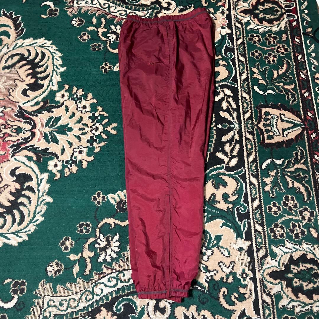 銀タグ NIKE ナイキ　90s ナイロンパンツ バーガンディ