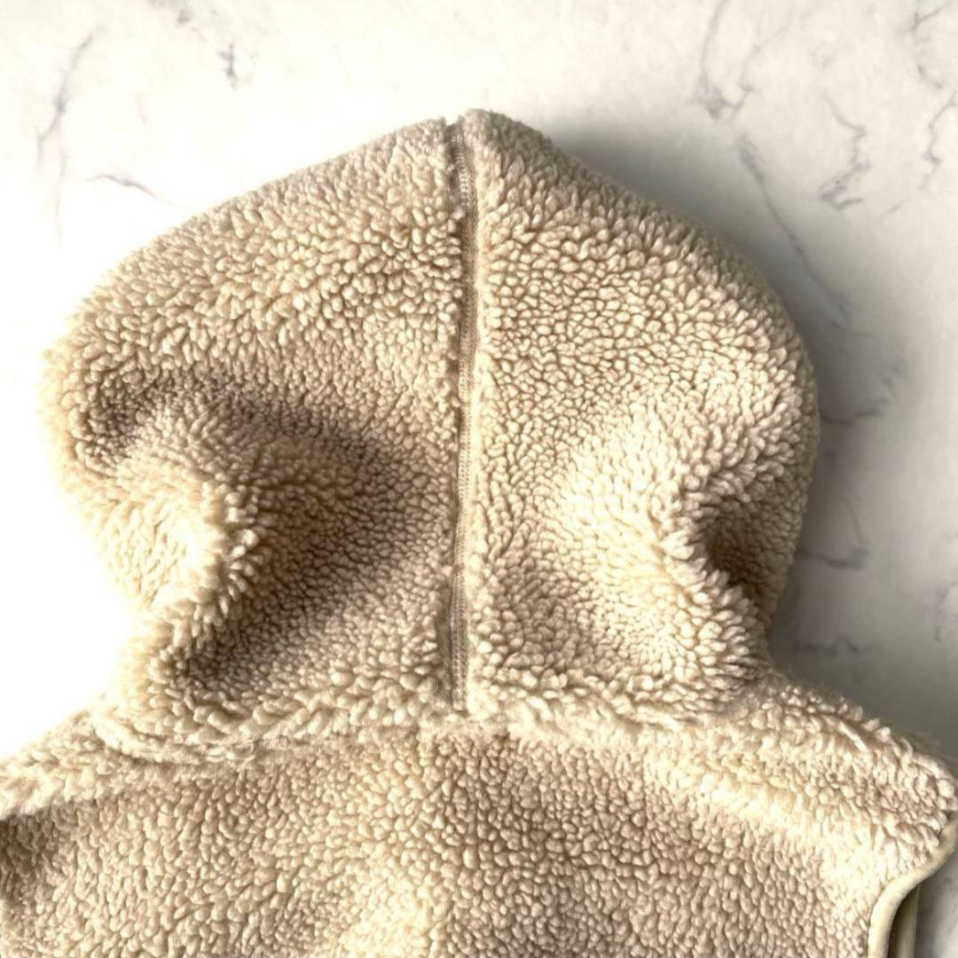 ジムフレックス ボア ベスト フード くるみボタン オフホワイト Mサイズ