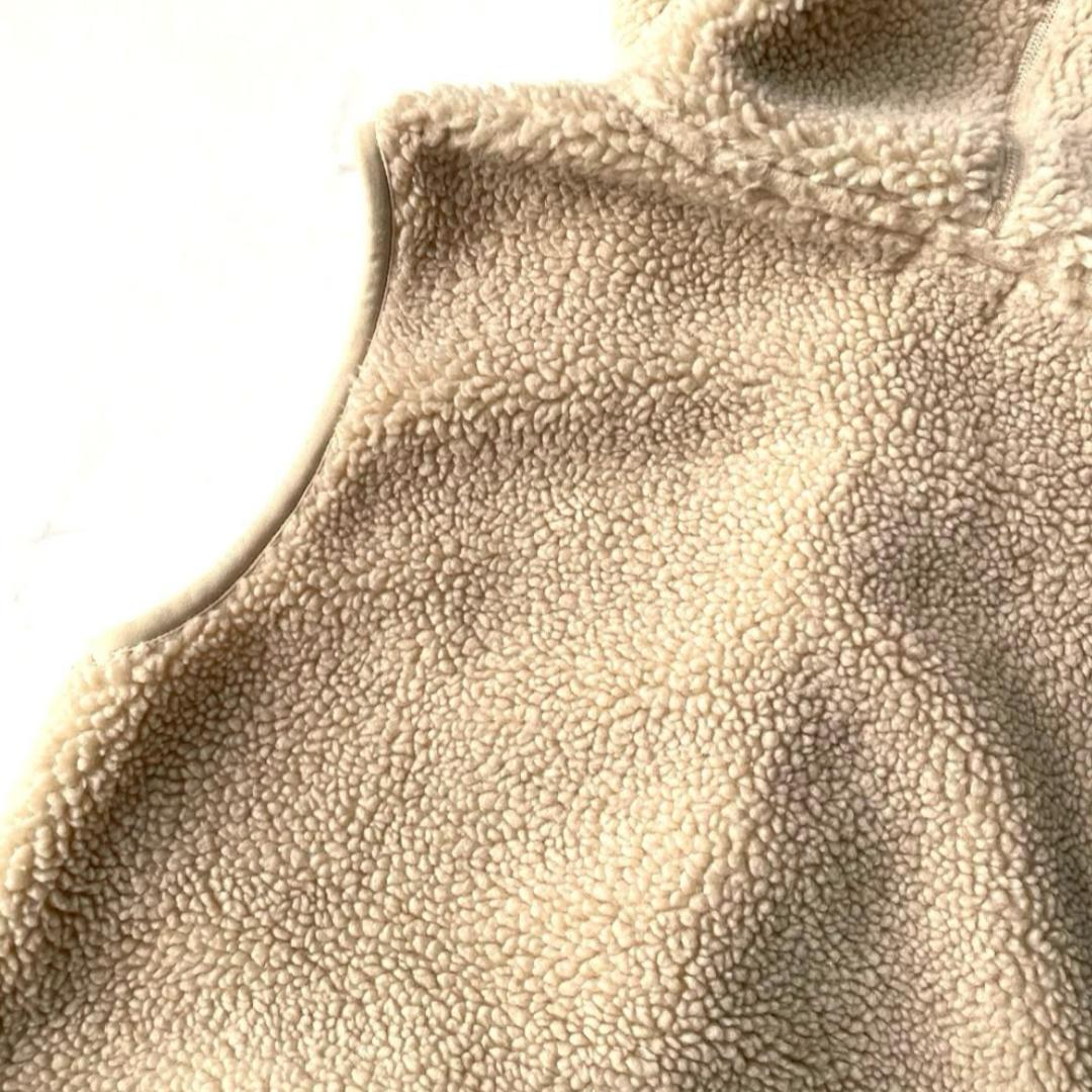 ジムフレックス ボア ベスト フード くるみボタン オフホワイト Mサイズ