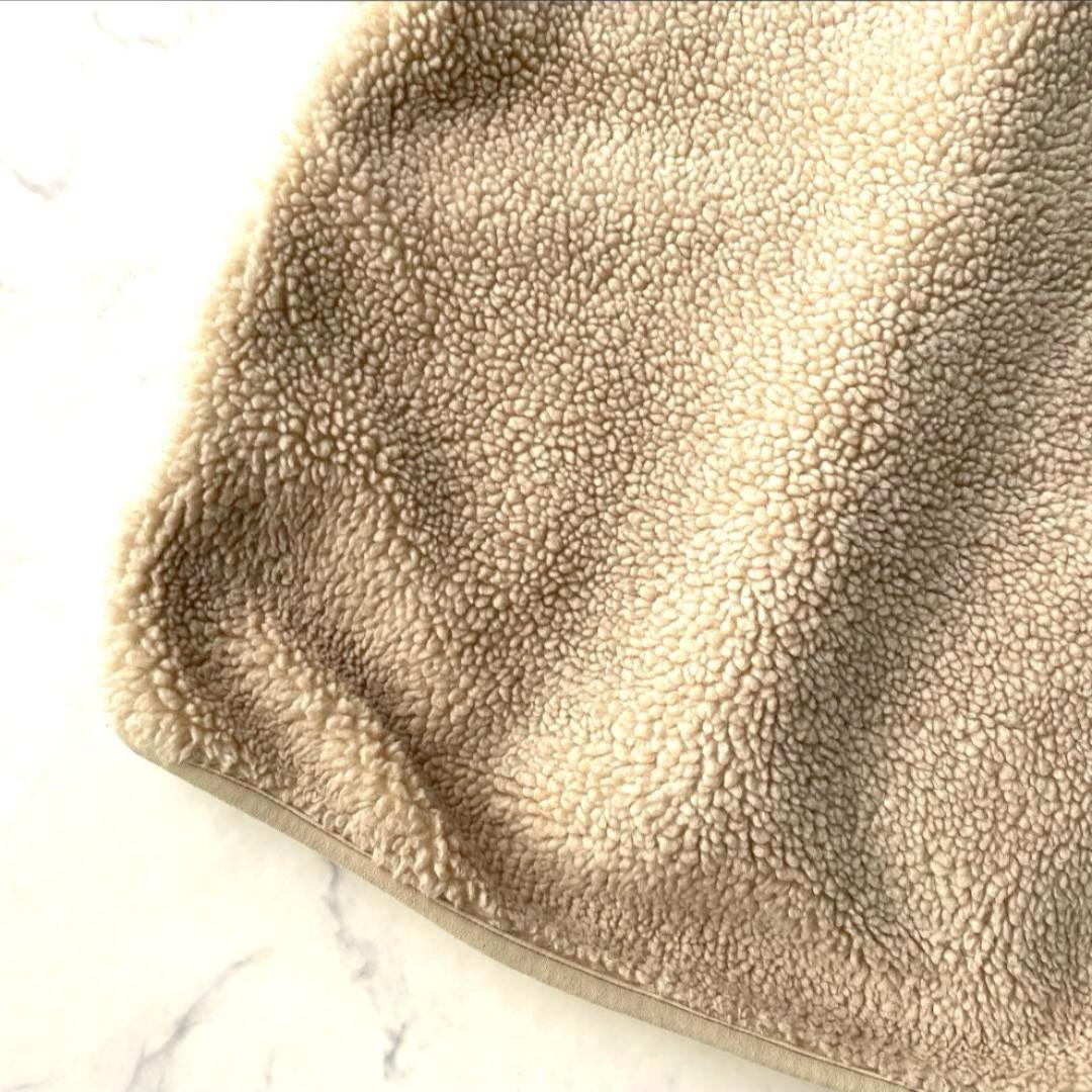 ジムフレックス ボア ベスト フード くるみボタン オフホワイト Mサイズ