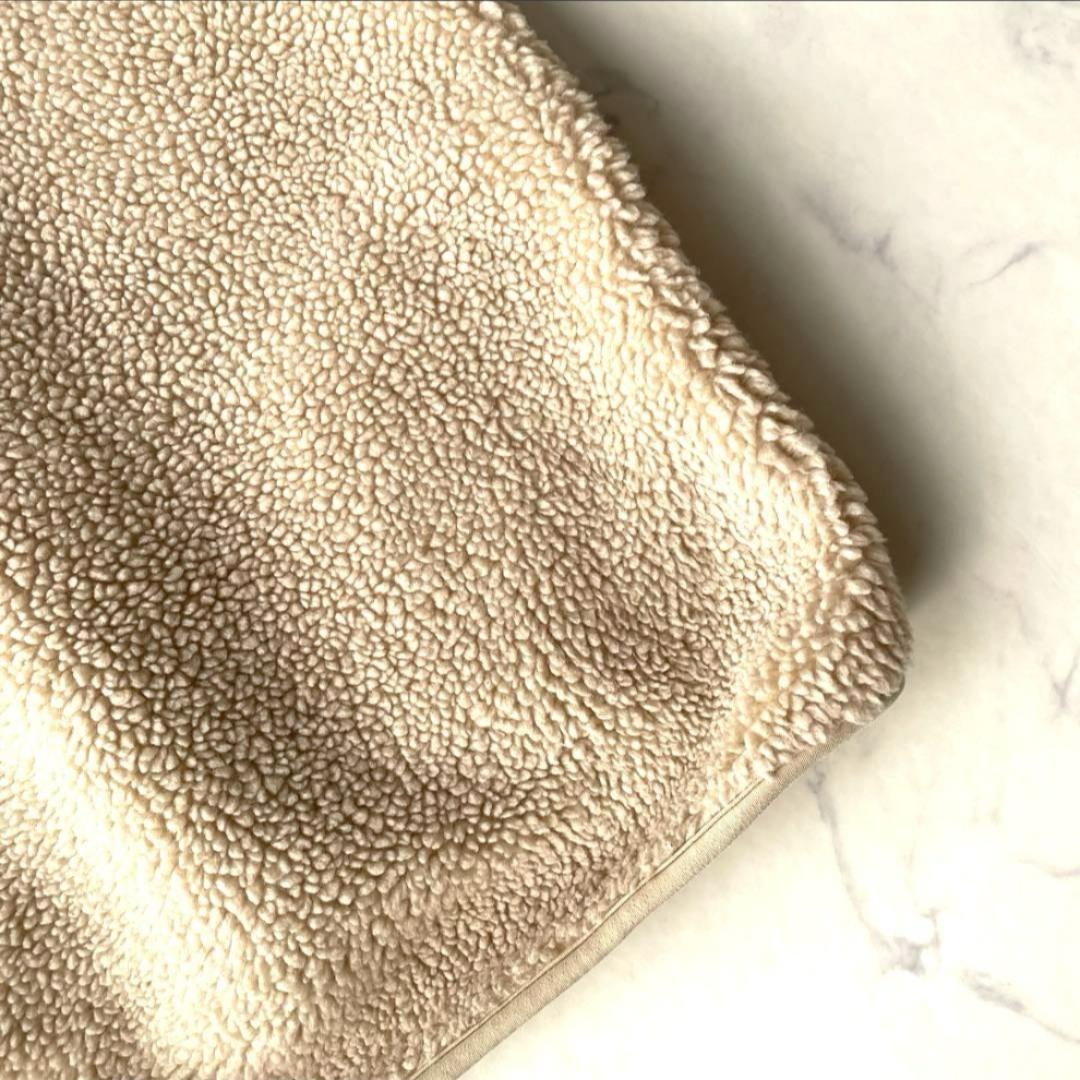 ジムフレックス ボア ベスト フード くるみボタン オフホワイト Mサイズ