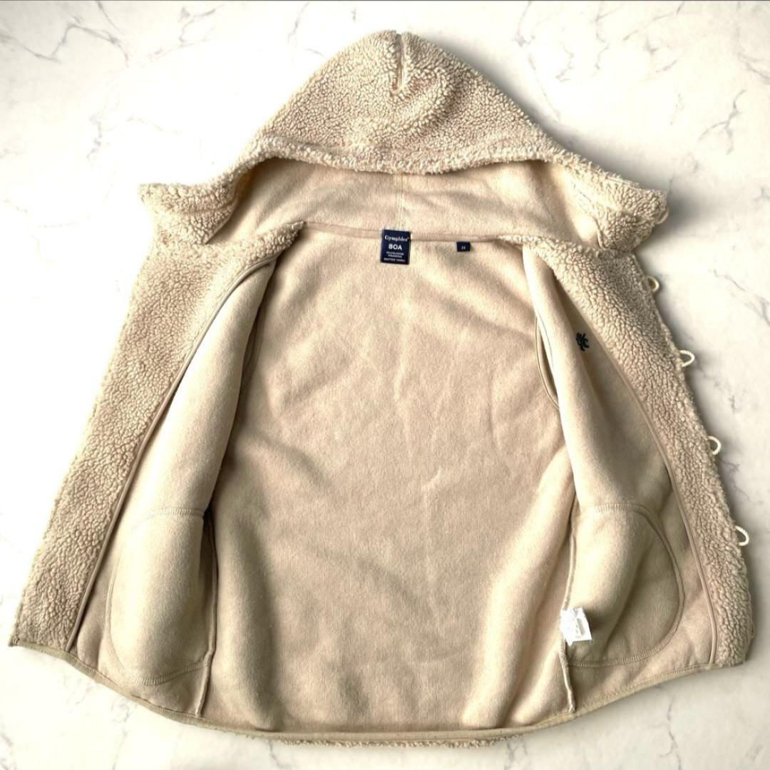 ジムフレックス ボア ベスト フード くるみボタン オフホワイト Mサイズ