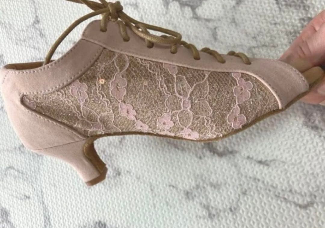 社交ダンスシューズ　レッスンウェア　23サイズ　36 新品　ピンク　底牛革