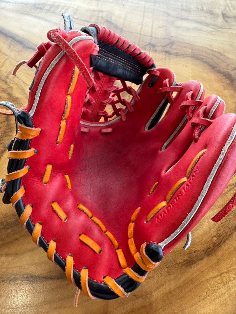 赤黒レザー　トレーニンググローブ